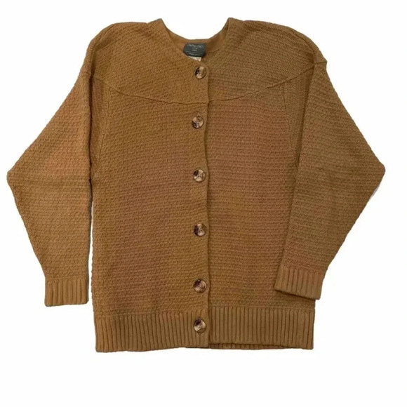 Divine Knits By Judit Hand Knit handmade Cotton cardigan Sweater Size Medium - Picture 1 of 8